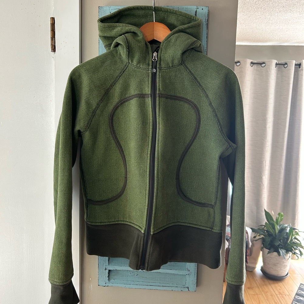 lululemon athletica Olive Green Full-Zip Hoodie